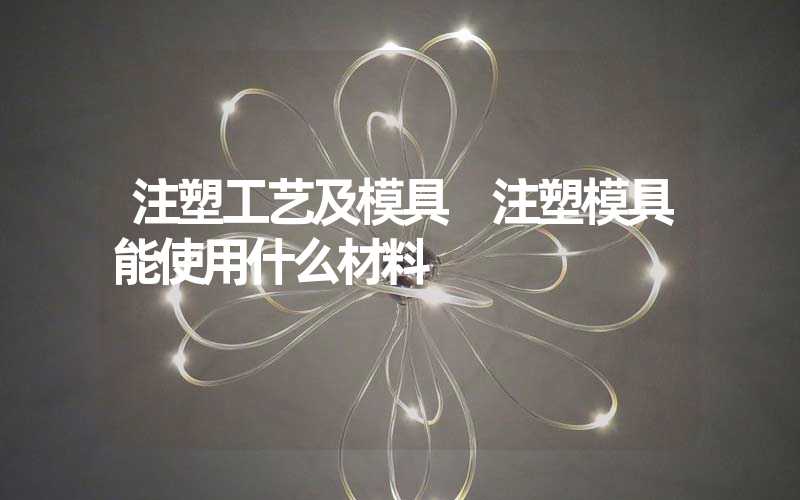 注塑工艺及模具 注塑模具能使用什么材料